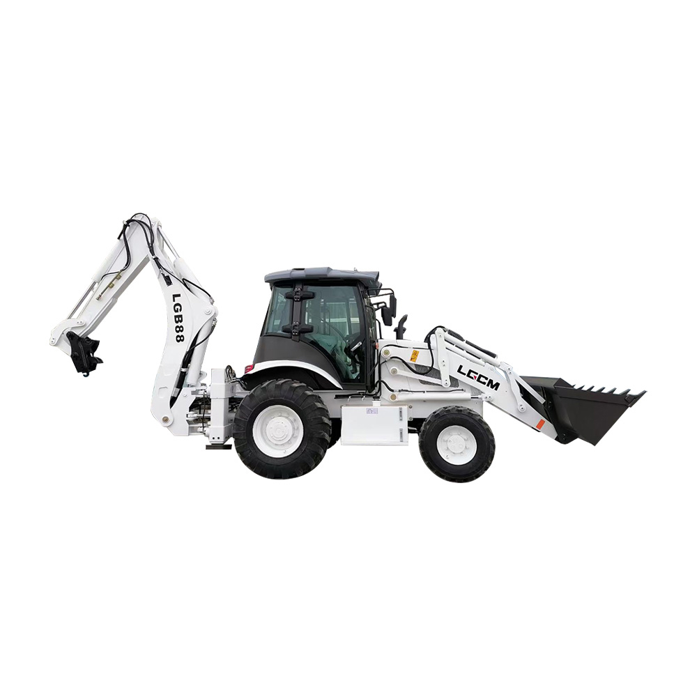 4wd 100hp tractor with mini truck crane backhoe excavator loader LGB88